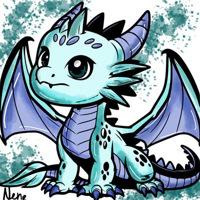 fierce baby night dragon