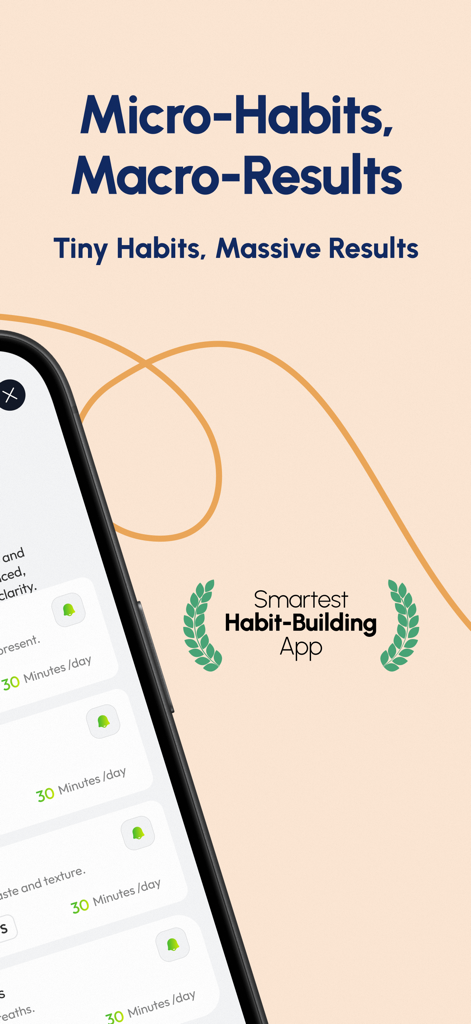 Habit Tracker - AI Planner - Habit Tracker AI Planner interface showing daily tiny habits for massive results