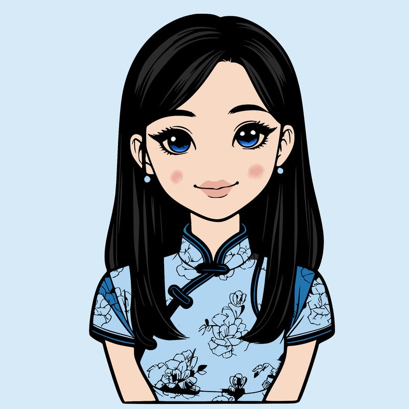 realistic asian girl wearing qipao