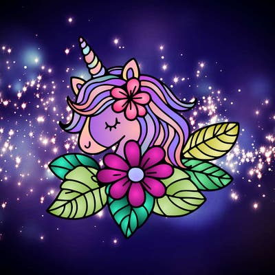 flower unicorn horn