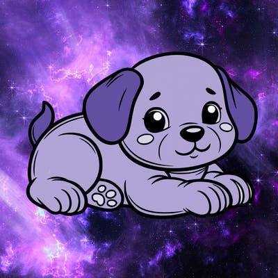 cute puppy laying down