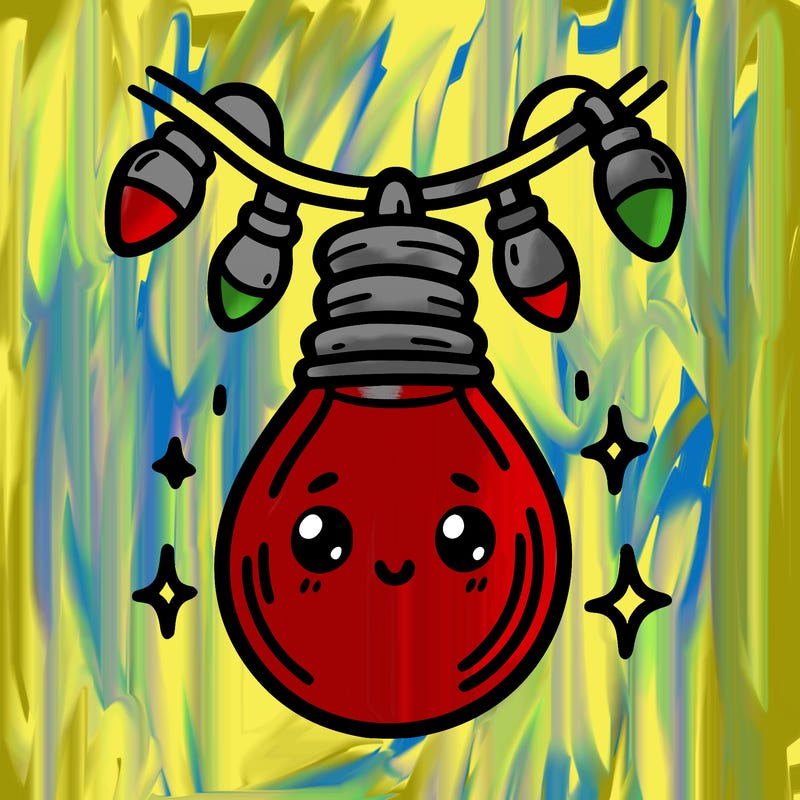 small bulb of a garland