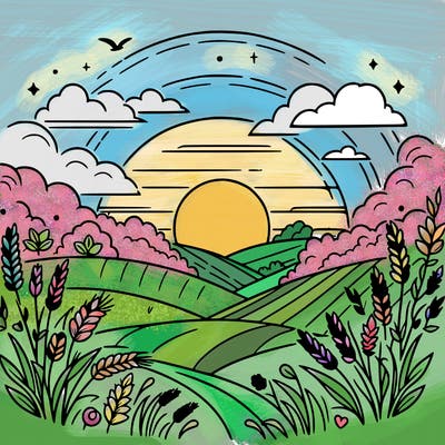 beautiful sunset the sky