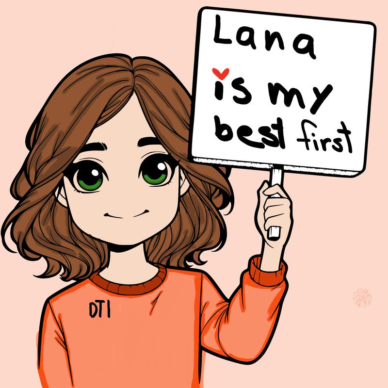 realistic girl holding up a sign