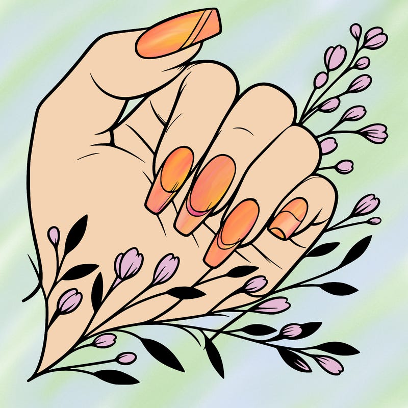 nails with french tip