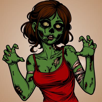 realistic zombie girl