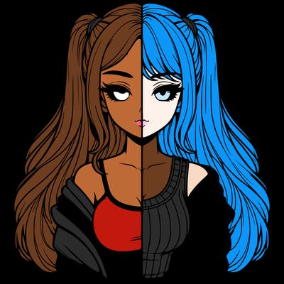 realistic girl split