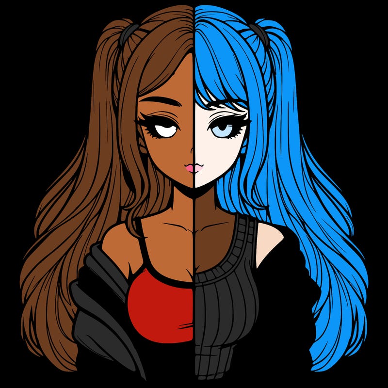 realistic girl split