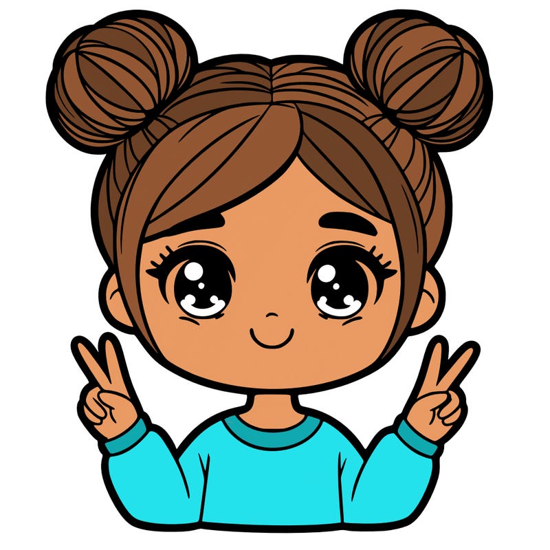 girl she has two buns