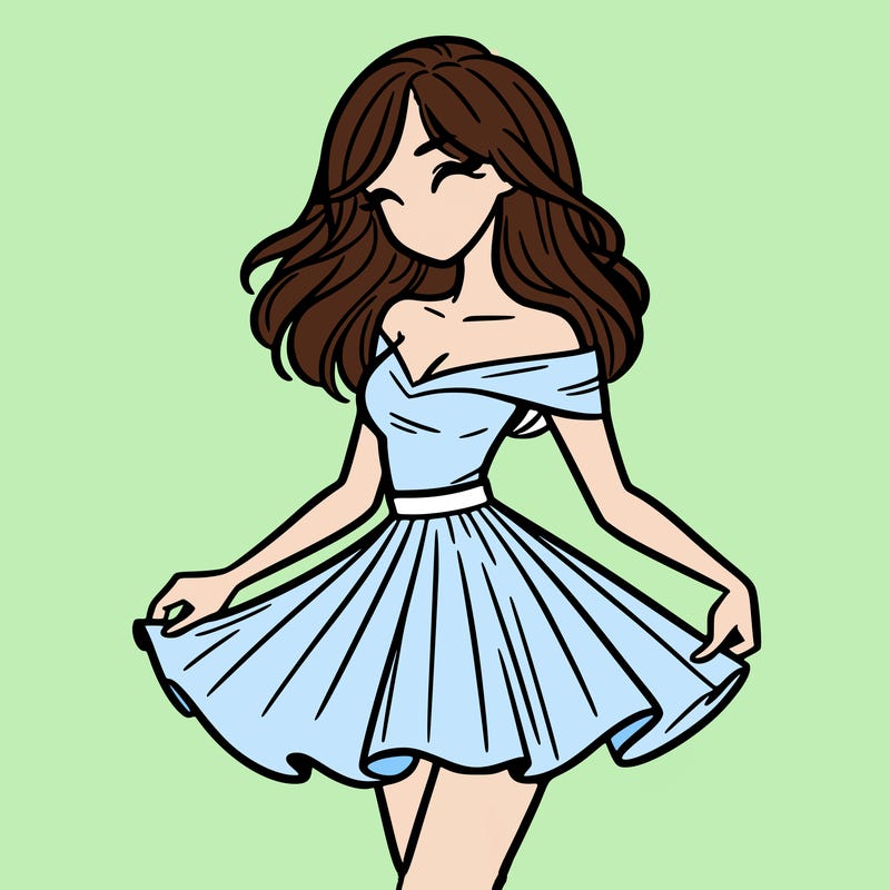 woman in skirt