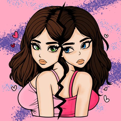 realistic girl split