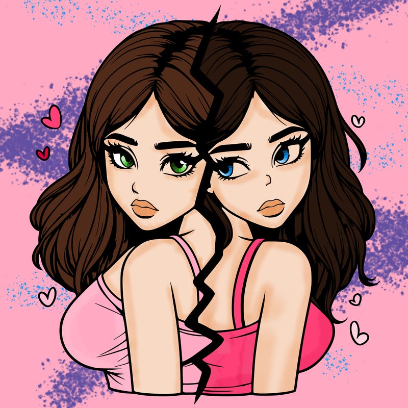 realistic girl split