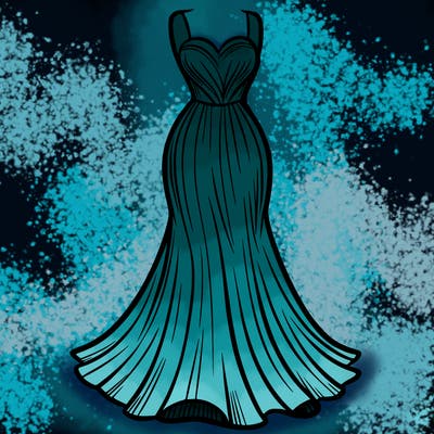 attractive long fashion dress