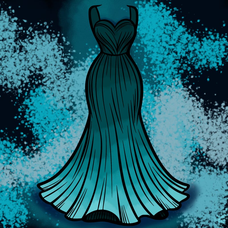 attractive long fashion dress