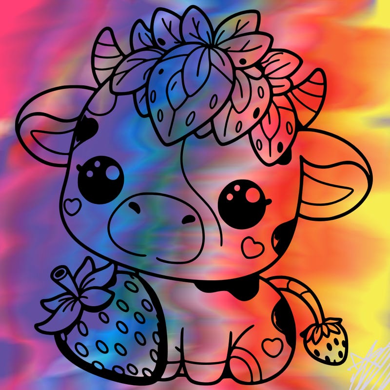 cute strawberry cow