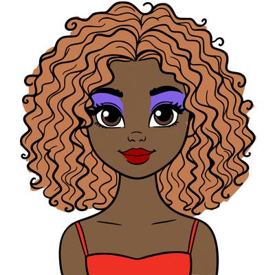 woman with curly hair