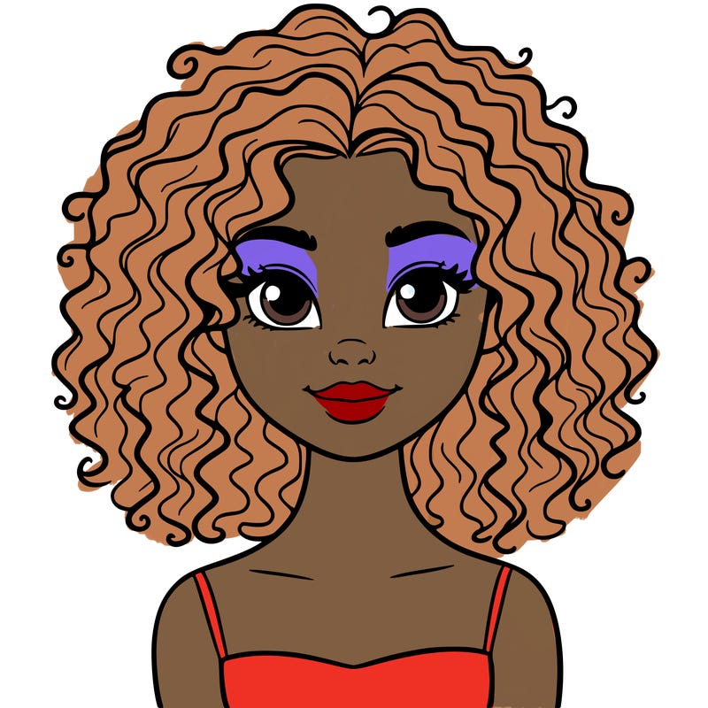 woman with curly hair