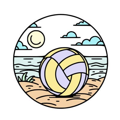 volleyball on a beach