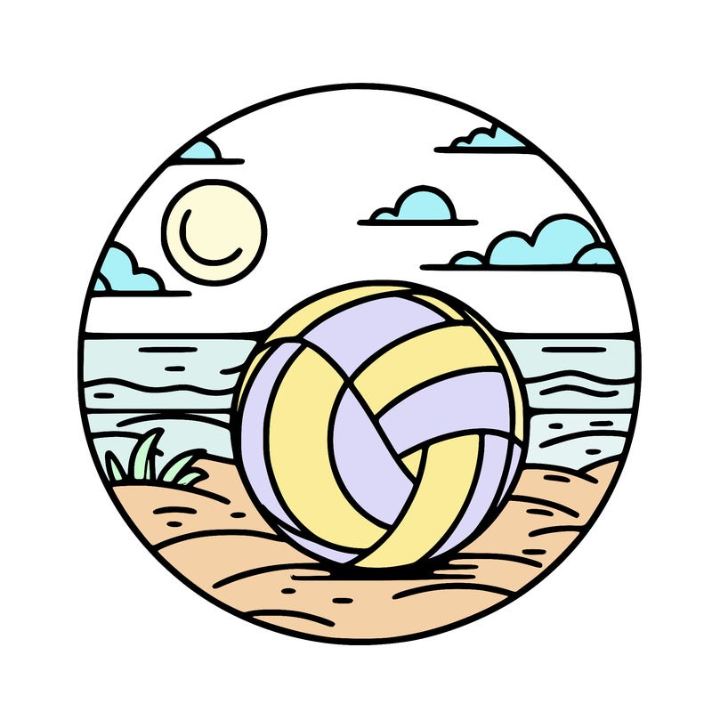 volleyball on a beach