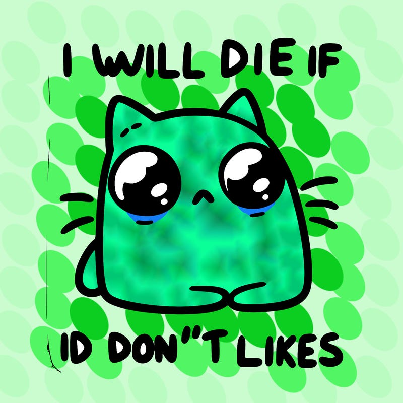 a cat that will die if we don’t get 10 likes