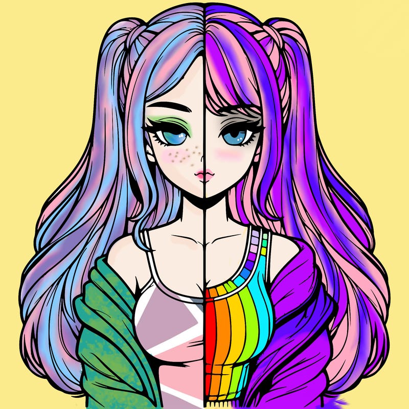 realistic girl split