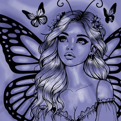 butterfly fairy realistic girl