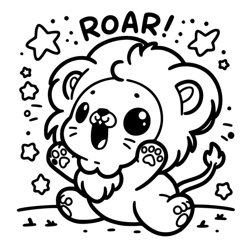 a lion kitty roar! 🦁
