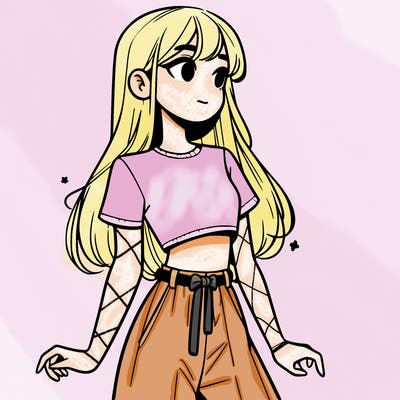 girl in a cute crop top