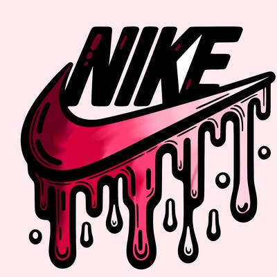 dripping nike logo