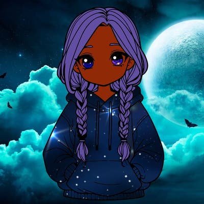 a realistic girl with a oversized hoodie and she has braids