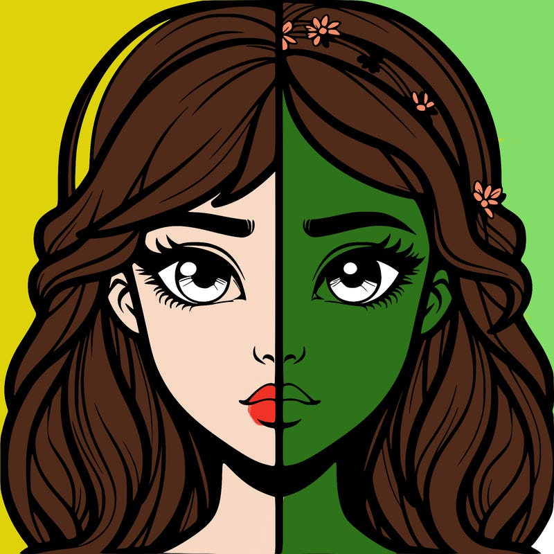 realistic split girl