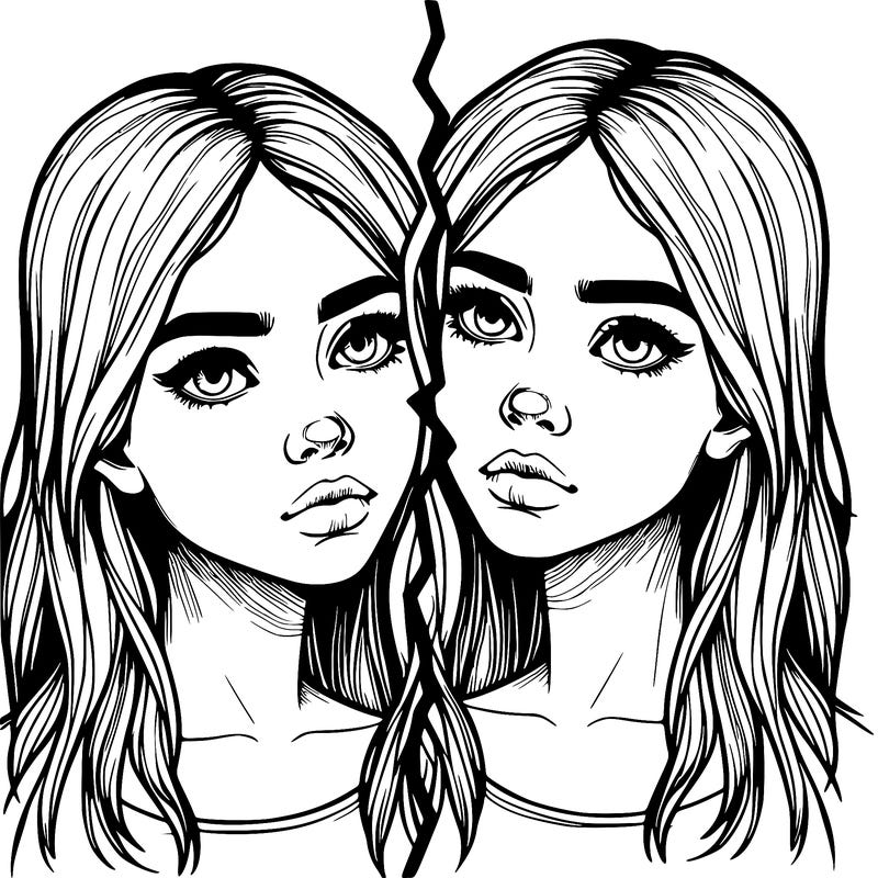 realistic girl split