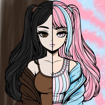 realistic girl split