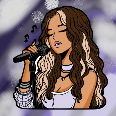 realistic female singer