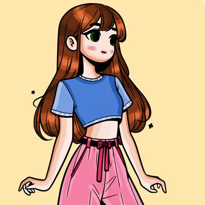 girl in a cute crop top