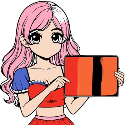 realistic pretty girl holding blank sign