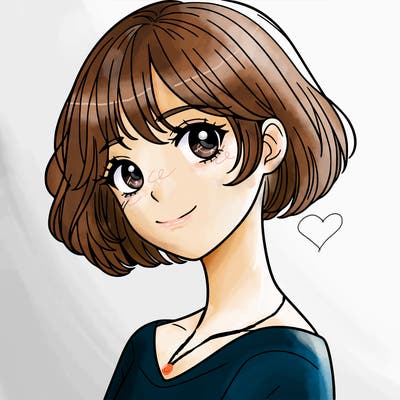 a girl with short hair and beautiful