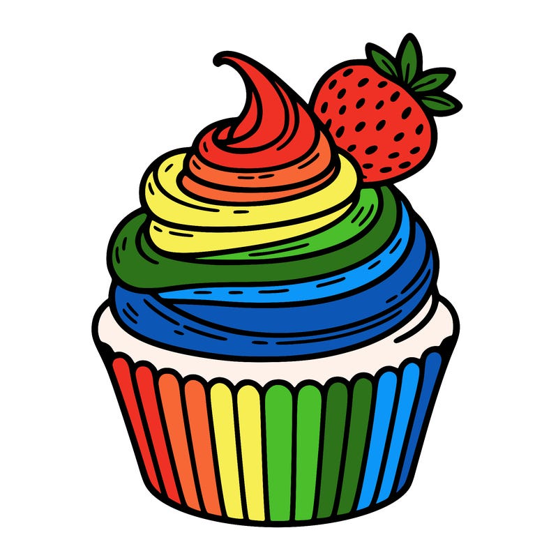 strawberry swirl cupcake