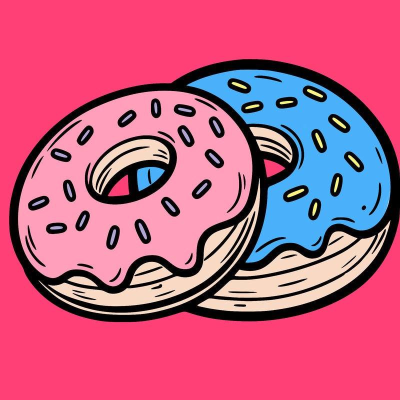 a piece of food doughnuts