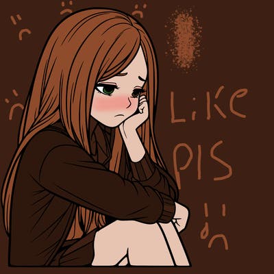 a realistic girl with depression