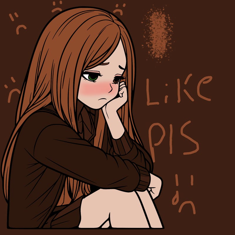 a realistic girl with depression