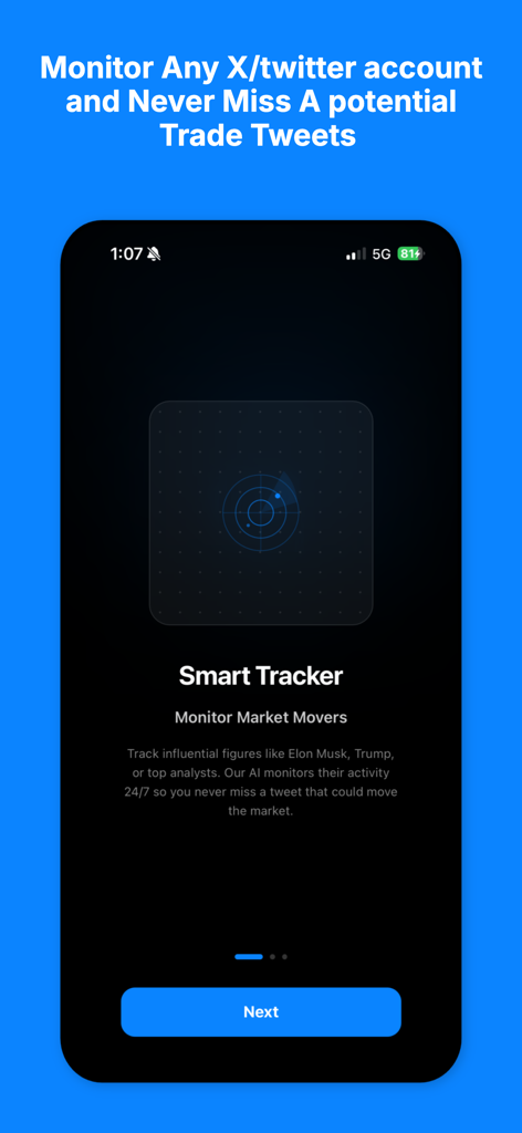 Traders AI- Charts & X Tracker - X上の影響力のある人物や市場の動向を監視するためのTraders AIスマートトラッカー機能