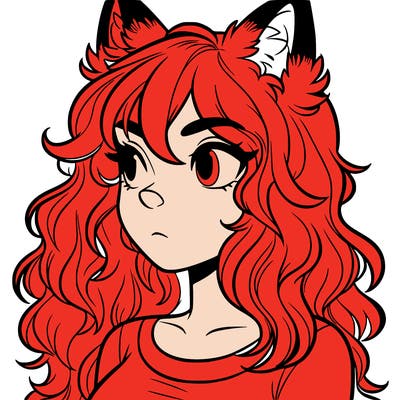 teen girl with wolf ears