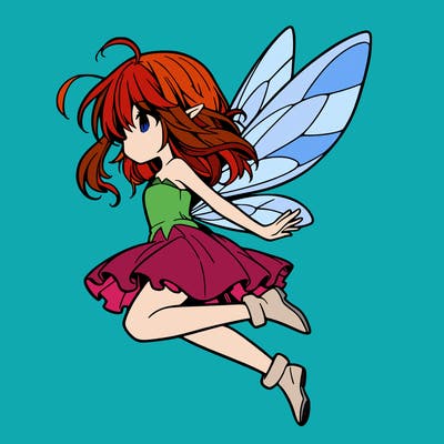 manga fairy flying