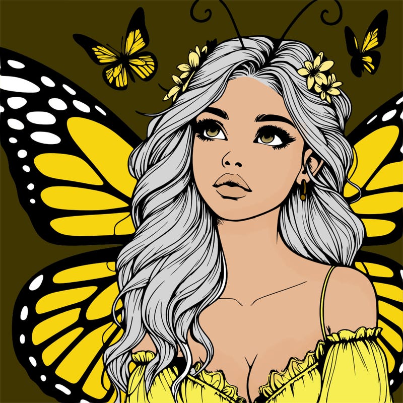 butterfly fairy realistic girl