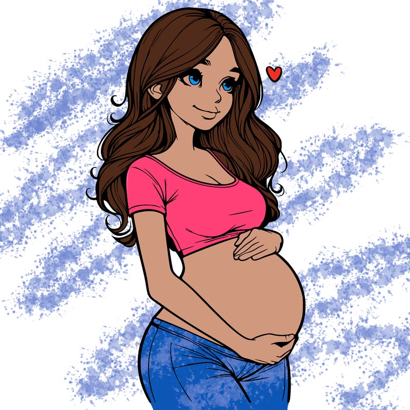 realistic pregnant girl