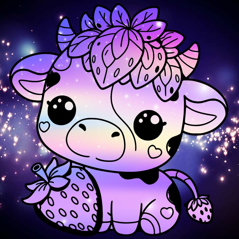 cute strawberry cow