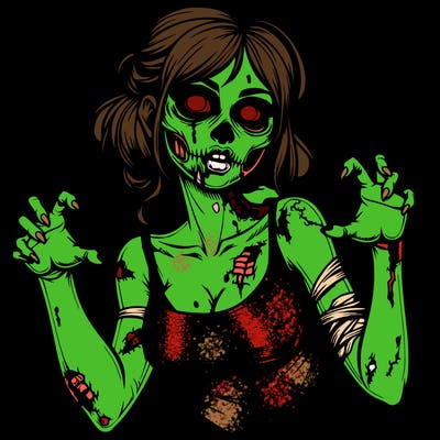 realistic zombie girl