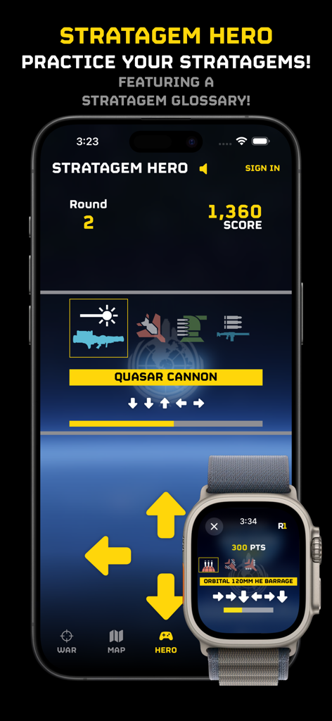 War Monitor for Helldivers 2 - ウォーモニターアプリからのiPhoneとApple Watchでの戦略英雄ミニゲーム