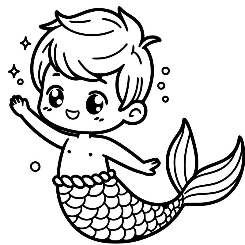 a mermaid boy